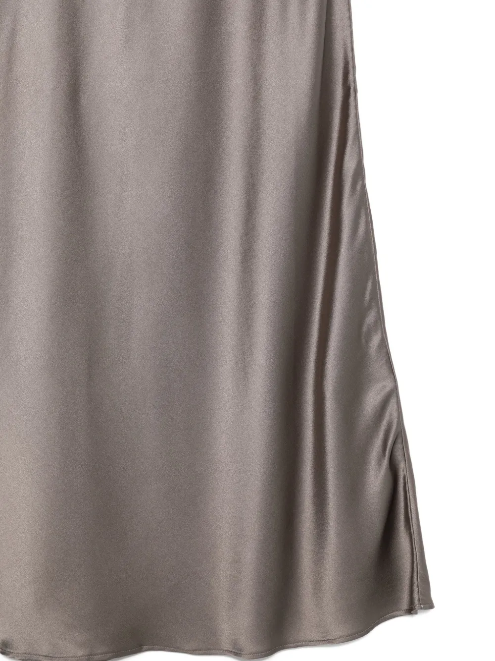 Roberto Collina Satin Midi Skirt In Multi