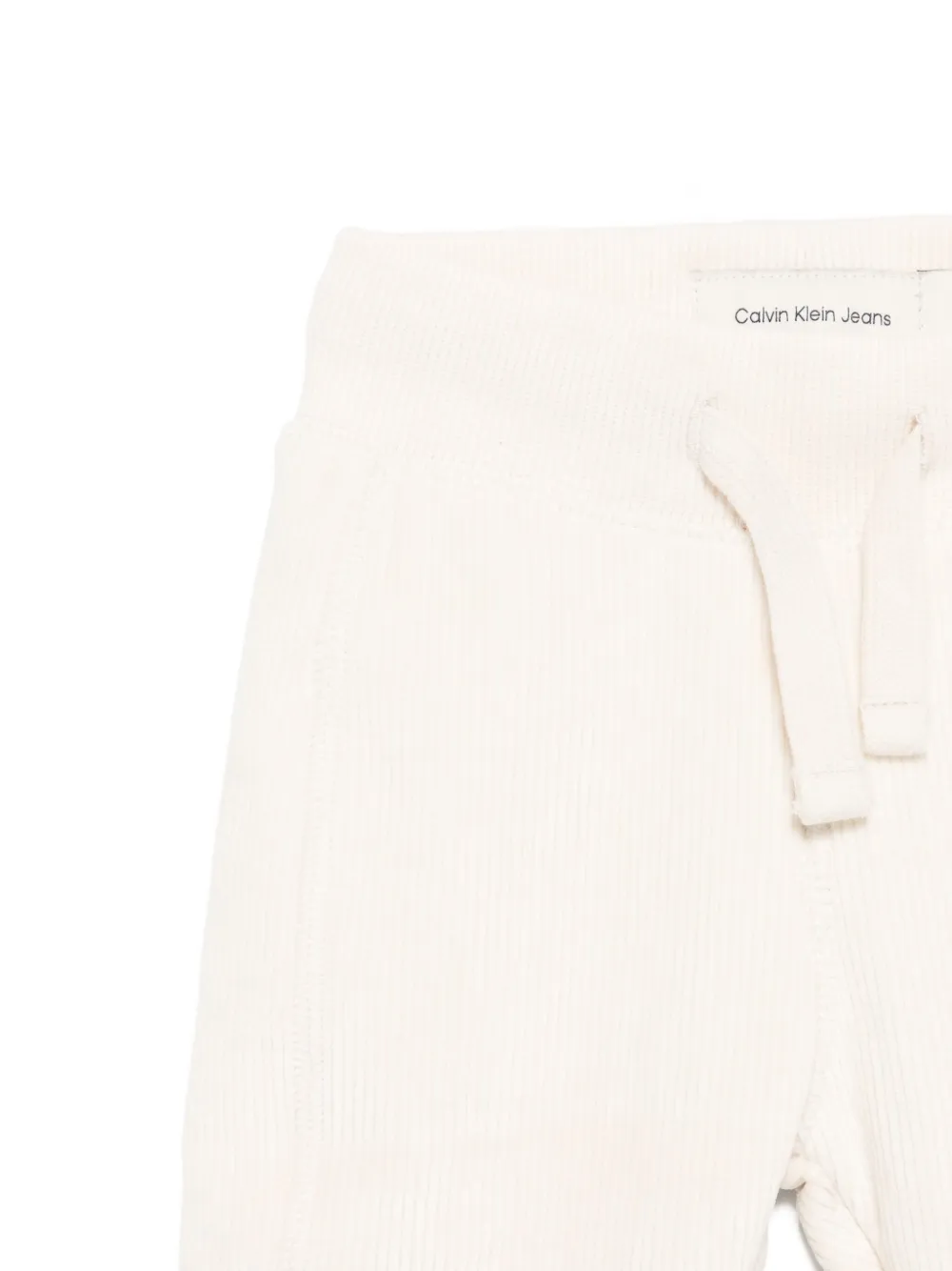 Calvin Klein Kids Geribbeld broekset met lange mouwen Beige