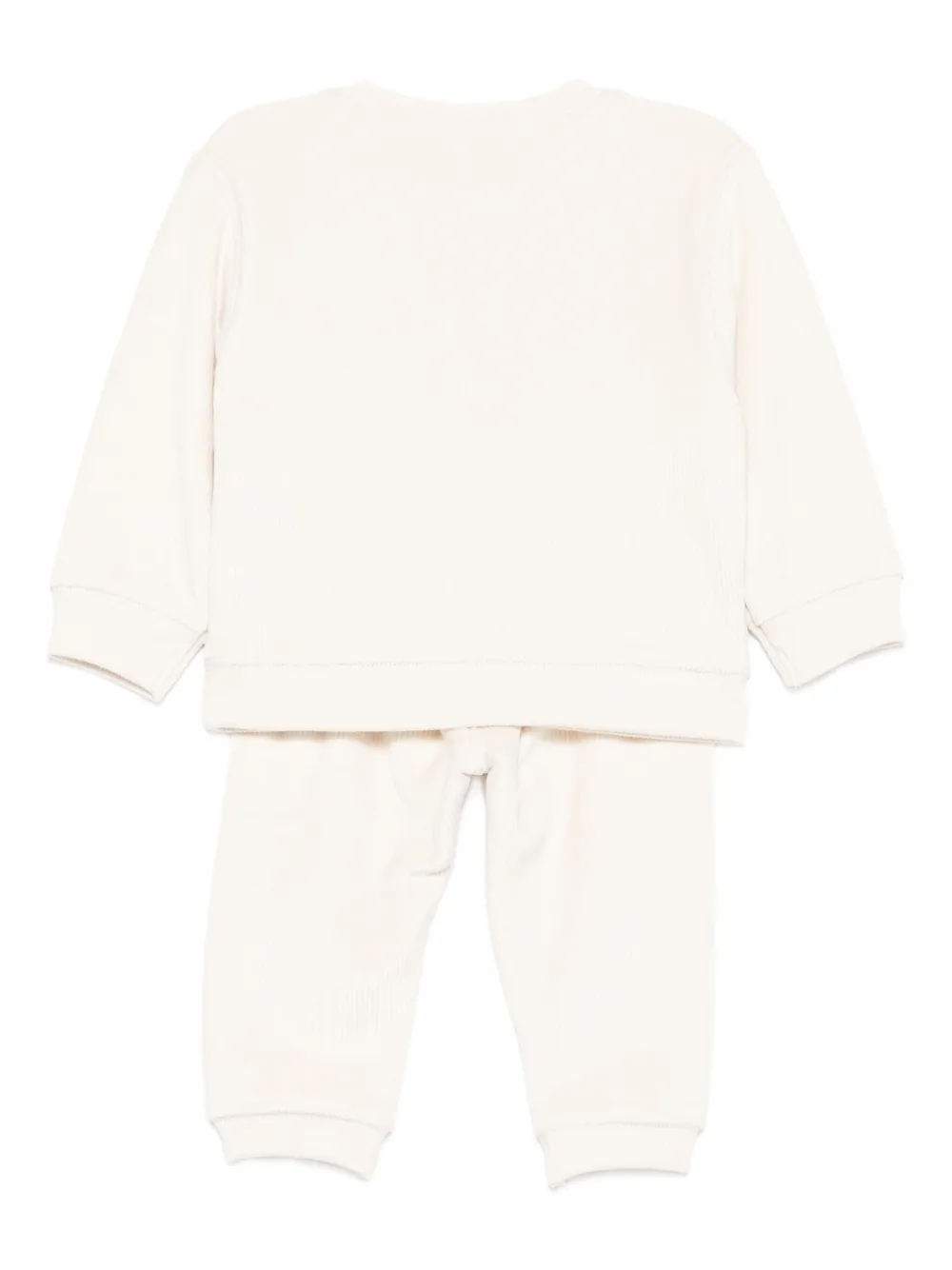 Calvin Klein Kids Geribbeld broekset met lange mouwen Beige