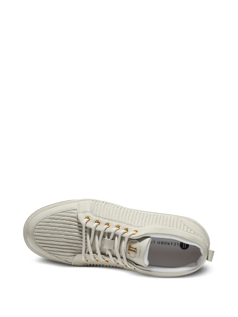 Leandro Lopes Ezio leather sneakers Neutrals