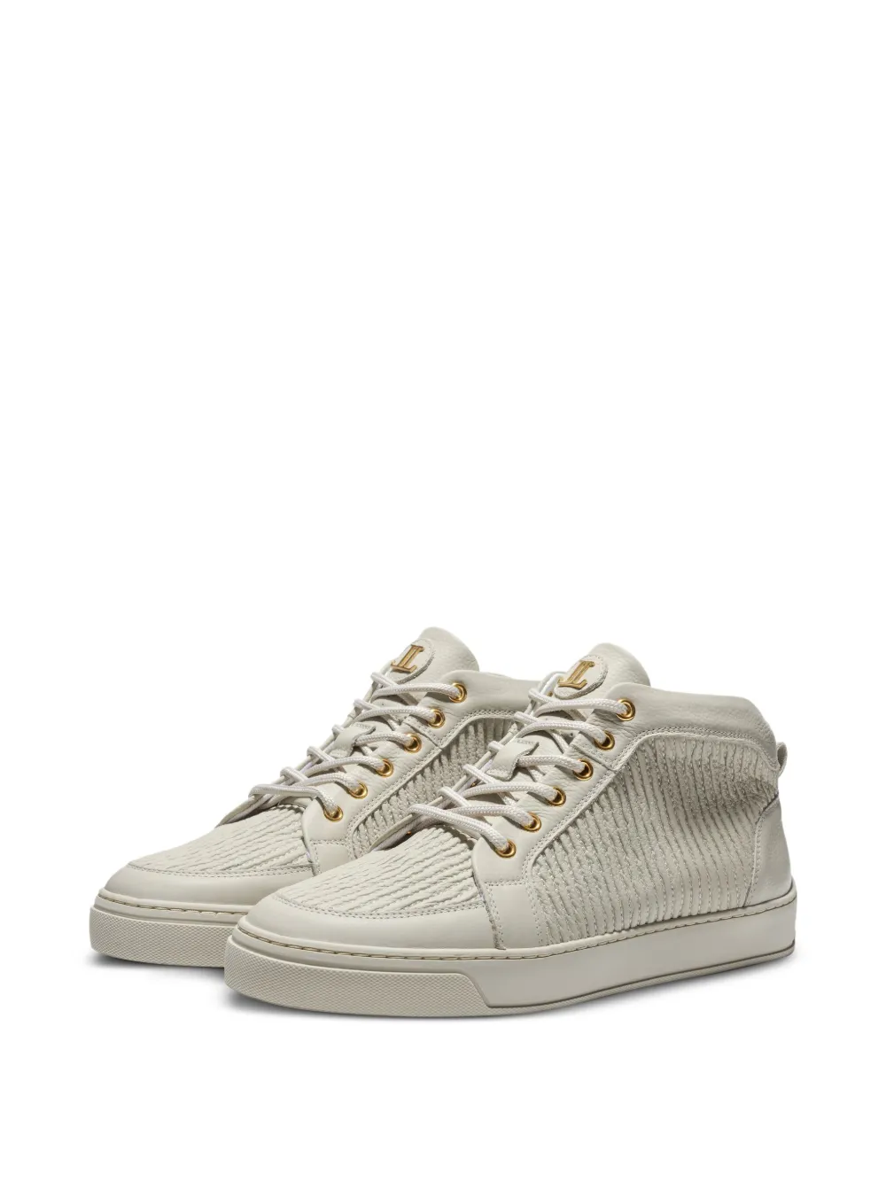 Leandro Lopes Ezio leather sneakers Neutrals