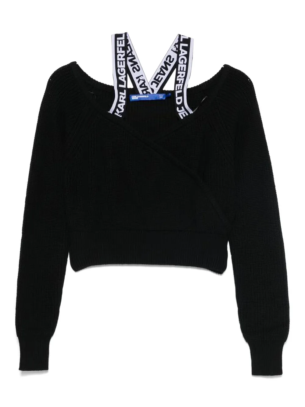 Karl Lagerfeld Jeans Suéter com alças cruzadas | Preto | Image 1