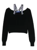 Karl Lagerfeld Jeans cross-strap sweater - Black