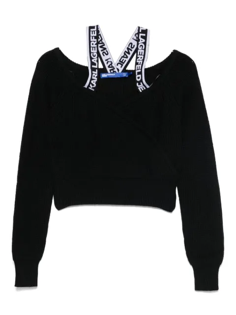 Karl Lagerfeld Jeans cross-strap sweater