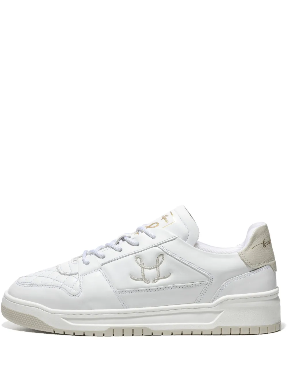 Leandro Lopes quilted lace-up sneakers White