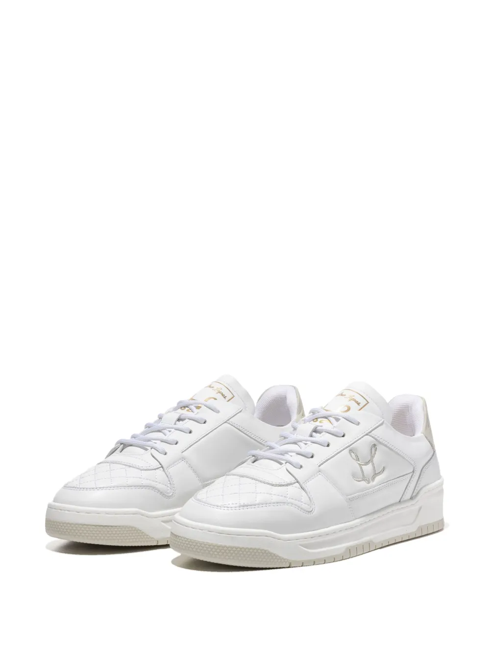 Leandro Lopes quilted lace-up sneakers White