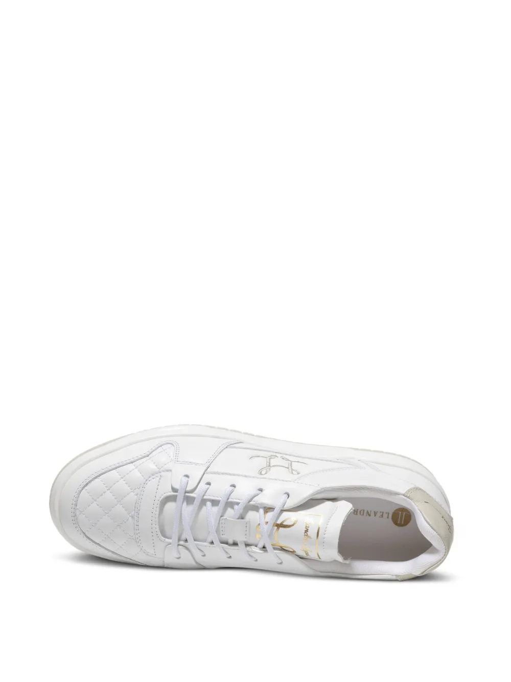 Leandro Lopes quilted lace-up sneakers White