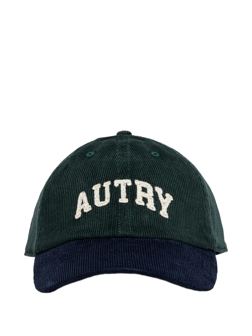 Autry Corduroy Baseball Cap In Green