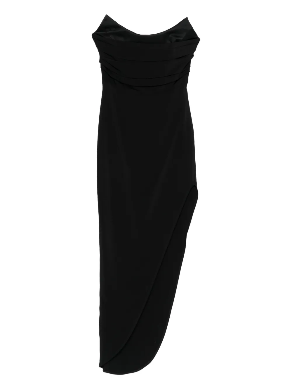 Amen strapless asymmetric midi dress | Black | Image 1