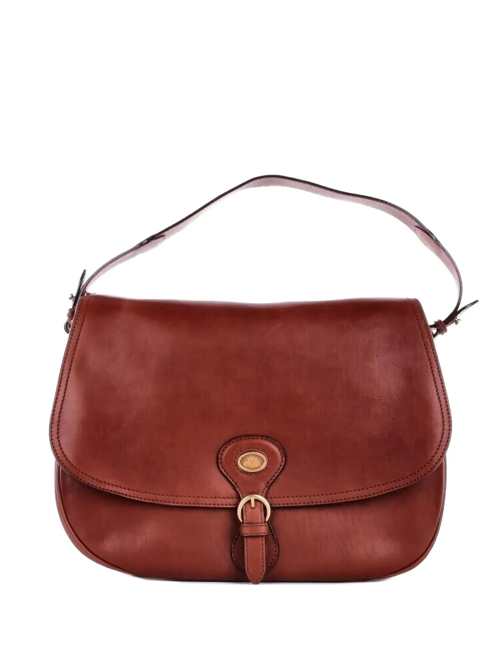 The Bridge Buckle-fastening Leather Shoulder Bag In Brown