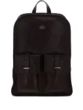 The Bridge double-pocket leather backpack - Brown