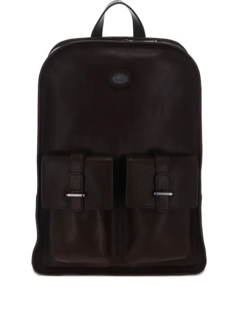 The Bridge double-pocket leather backpack