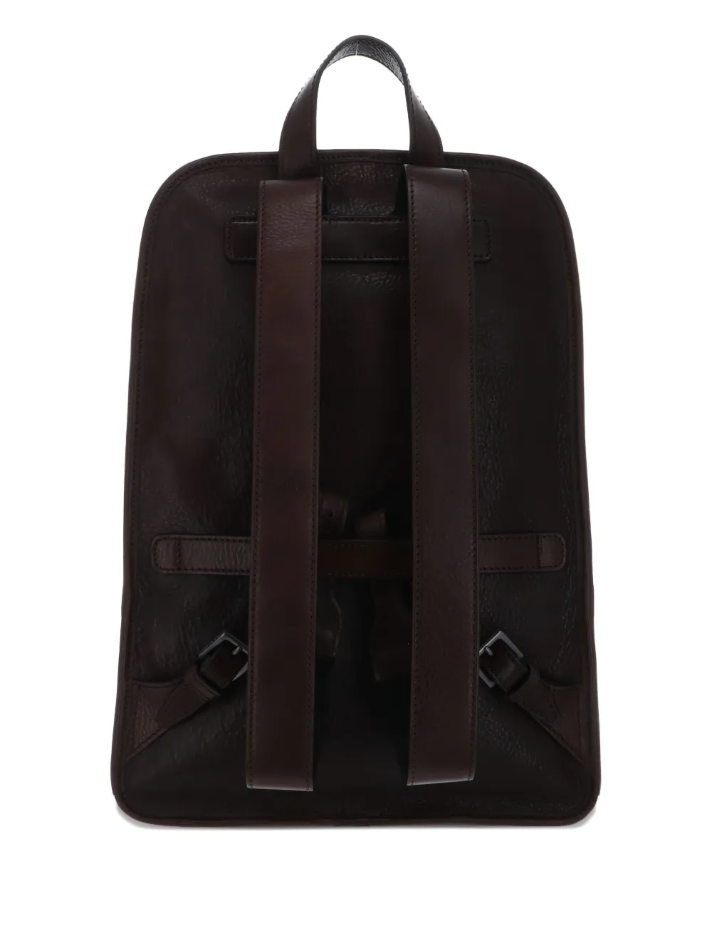 The Bridge double-pocket leather backpack - Bruin