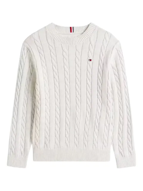 Tommy Hilfiger Junior cable-knit crew-neck sweater
