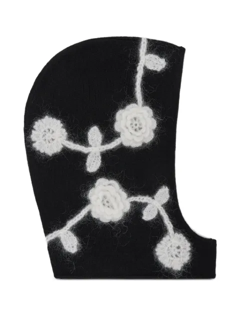 GANNI crochet-detailing balaclava