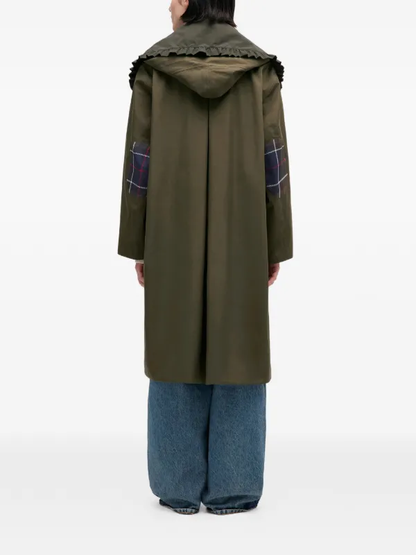 GANNI ラッフルディテール コート | グリーン | FARFETCH JP