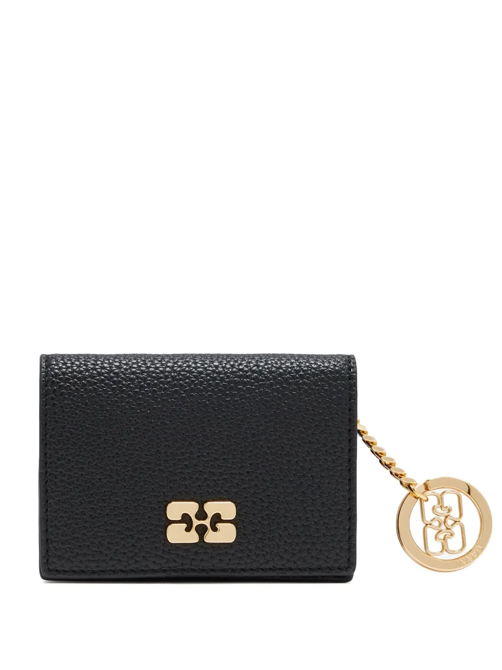 GANNI Bou logo card holder - Nero