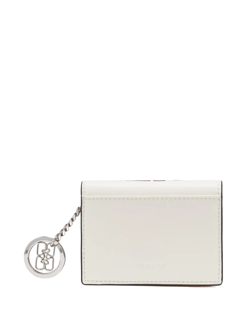 GANNI Kitty keychain wallet - Beige