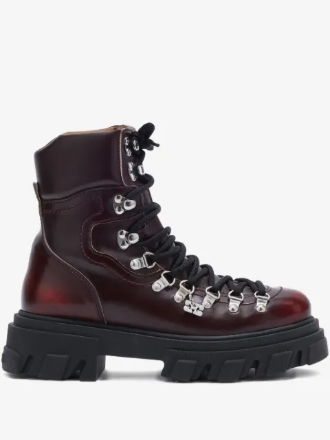 GANNI bottines vernies à lacets