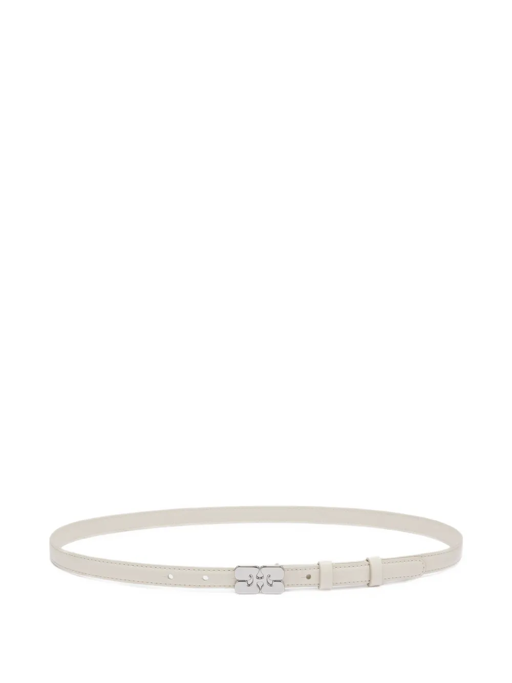 GANNI logo-buckle belt | White | Image 1