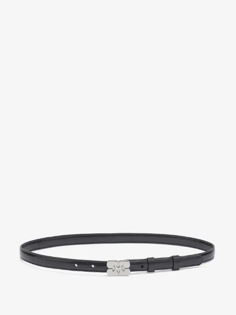 GANNI logo-buckle leather belt