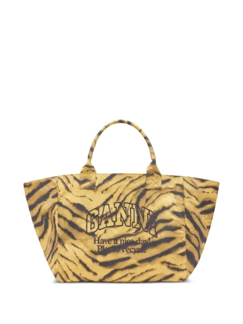 GANNI tote con tigre estampado