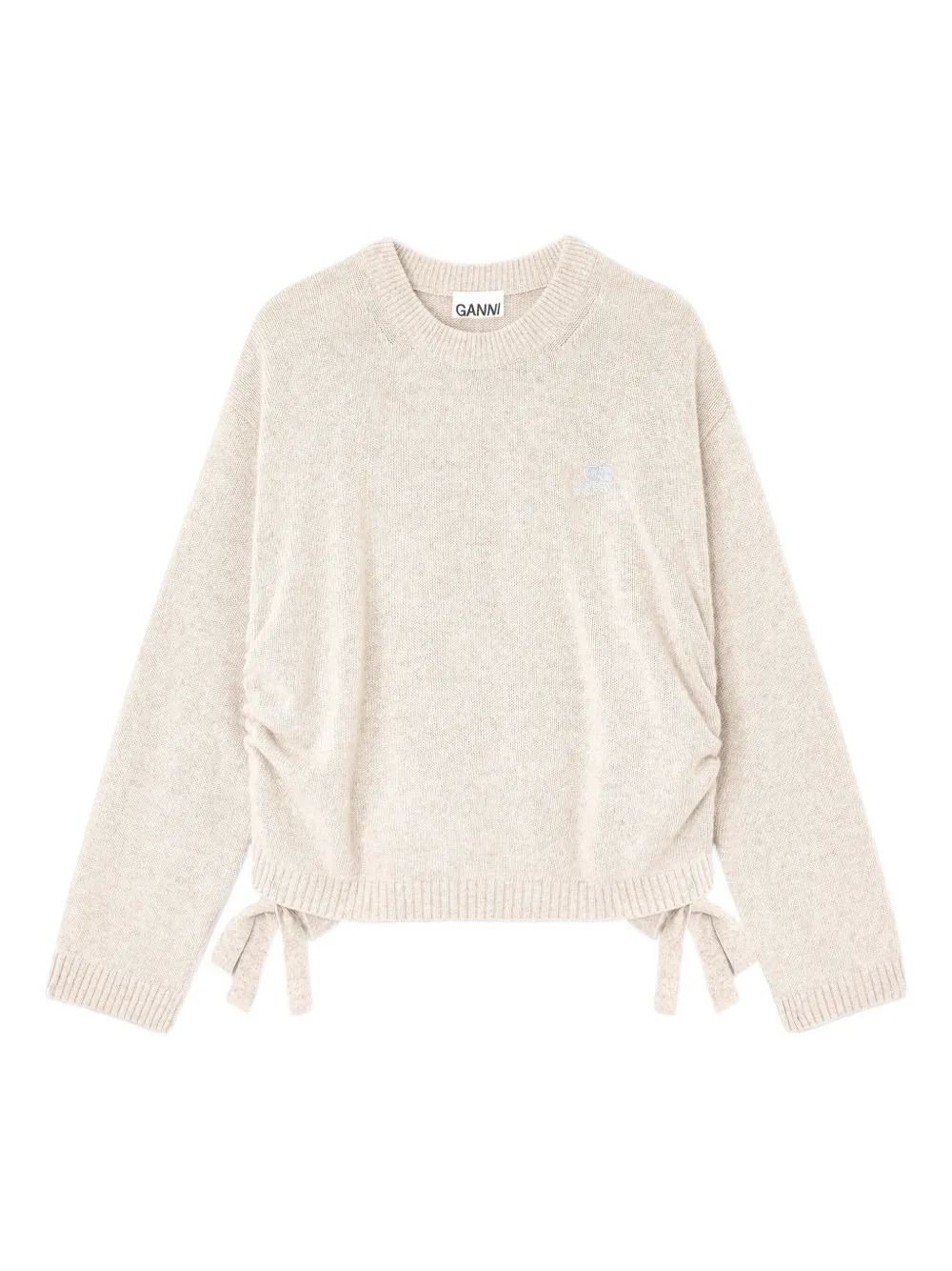 Ganni Beige Wool Mix Jumper In Neutral