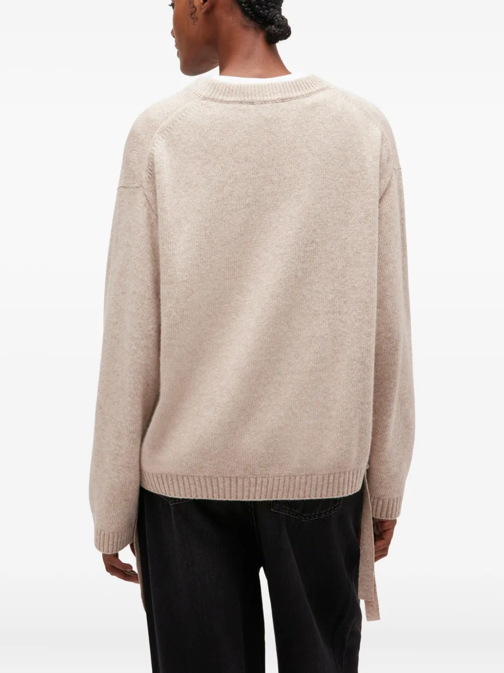 Ganni Beige Wool Mix Jumper In Neutral