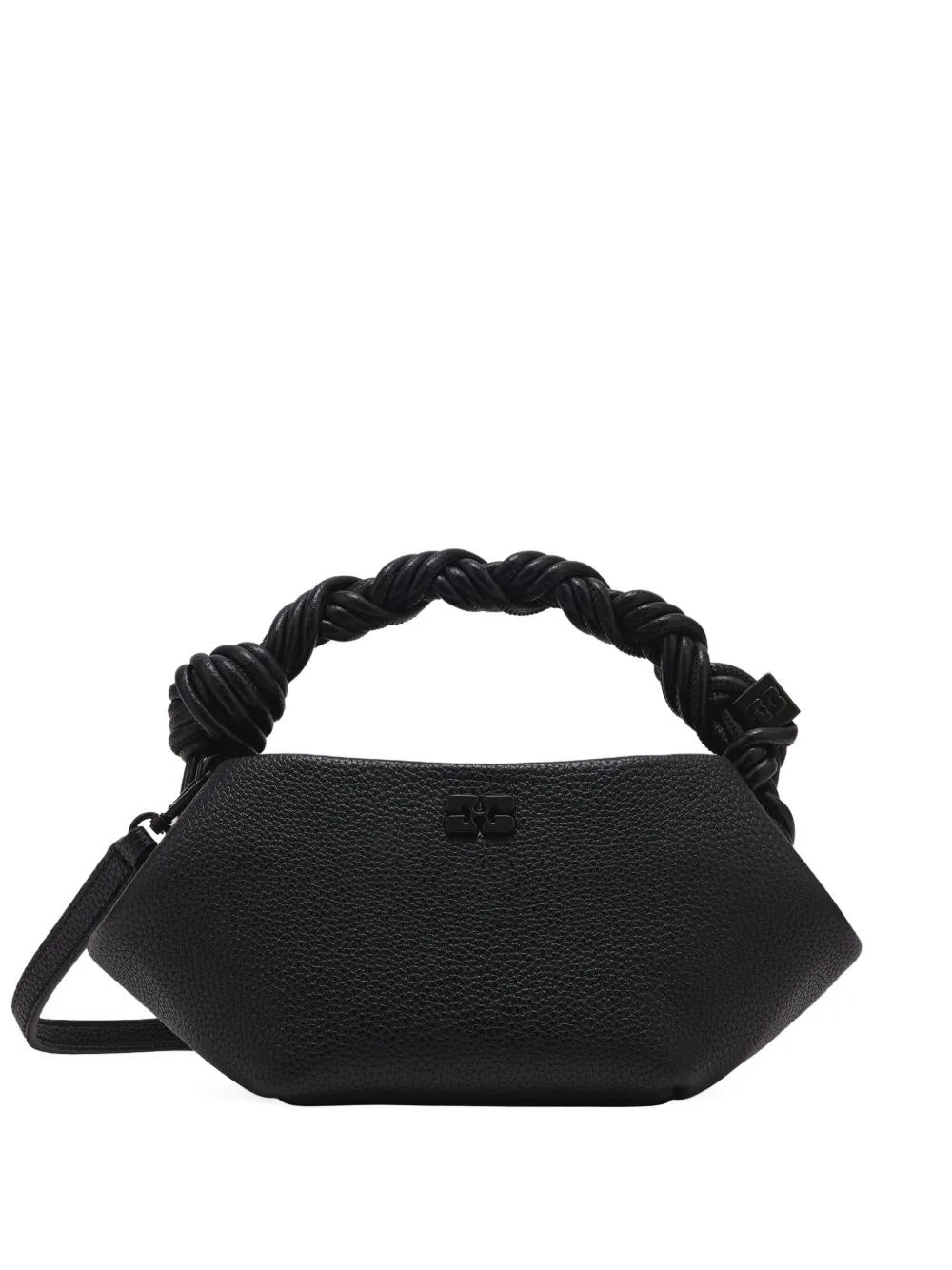 GANNI Bou mini-shopper met gedraaid handvat 099 BLACK
