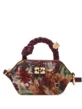 GANNI Tapestry Nano braided-handle mini bag - Red