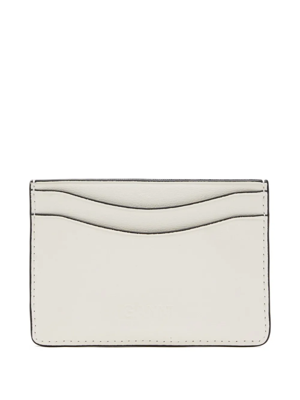 GANNI Kitty logo cardholder - Beige