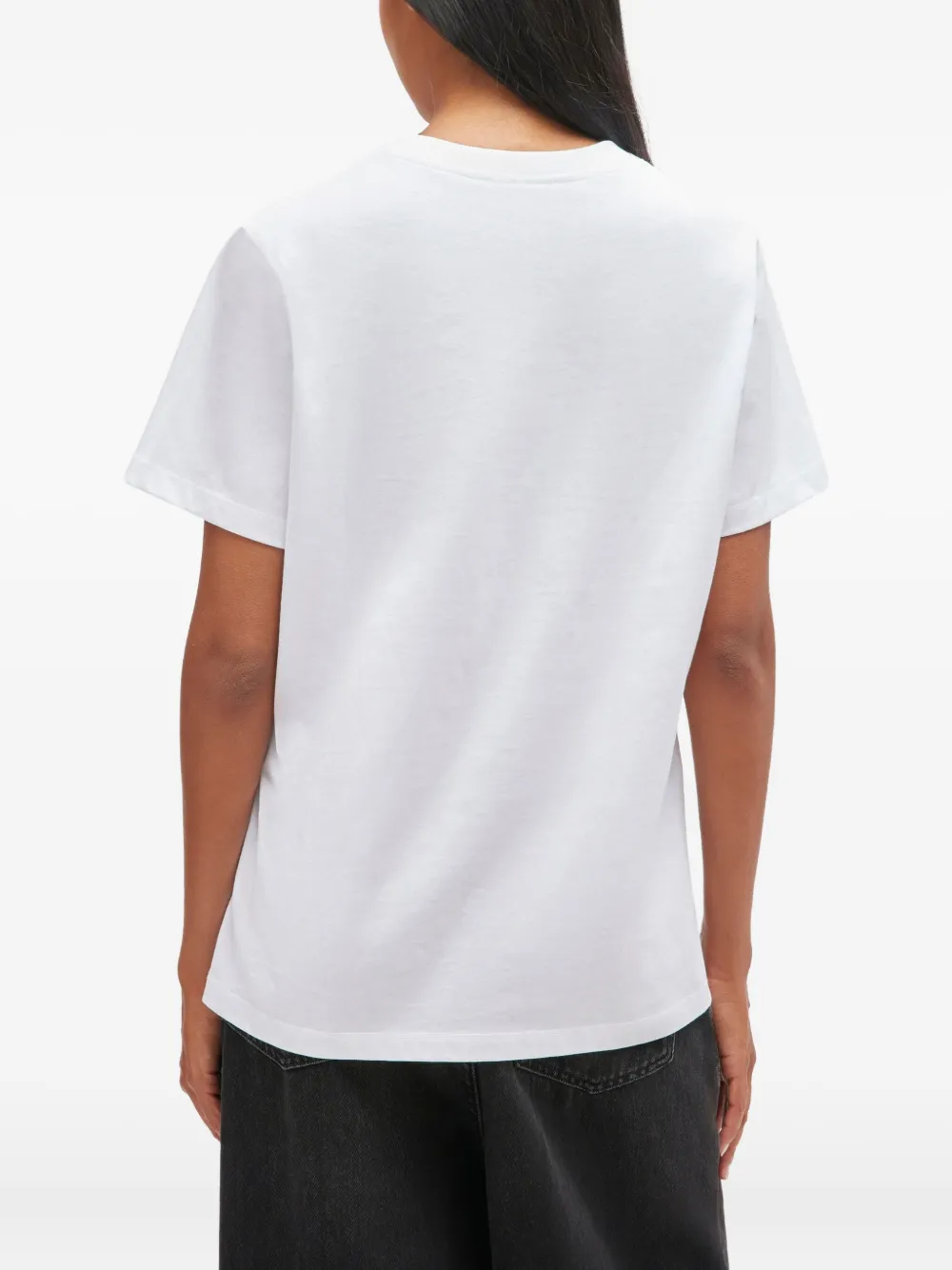GANNI Puppy logo-graphic T-shirt Wit