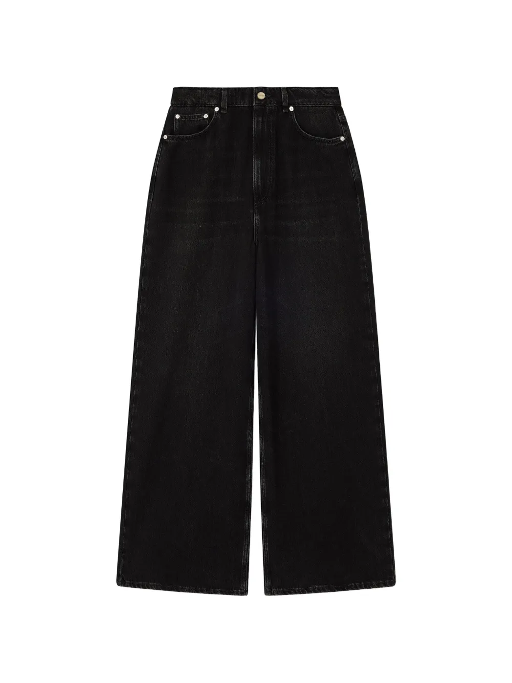 GANNI Jeans a gamba ampia - Nero
