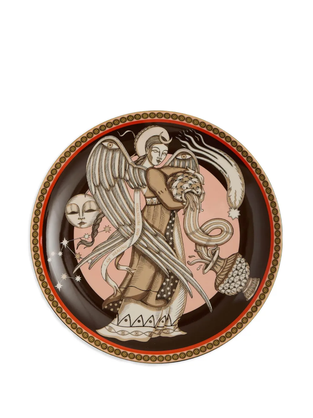 La DoubleJ Angel decorative plate | Brown | Image 1