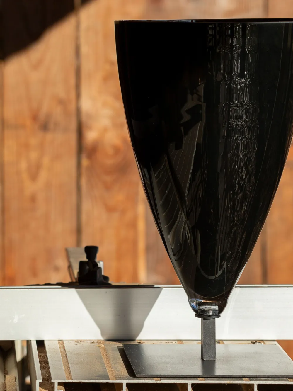 Produzione Privata Basequadra Conical Base Vase (18cm X 31cm) In Black
