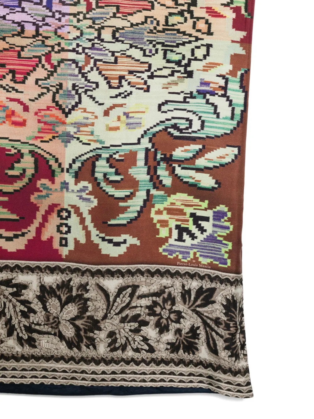 Pierre-Louis Mascia all-over print scarf - Bruin
