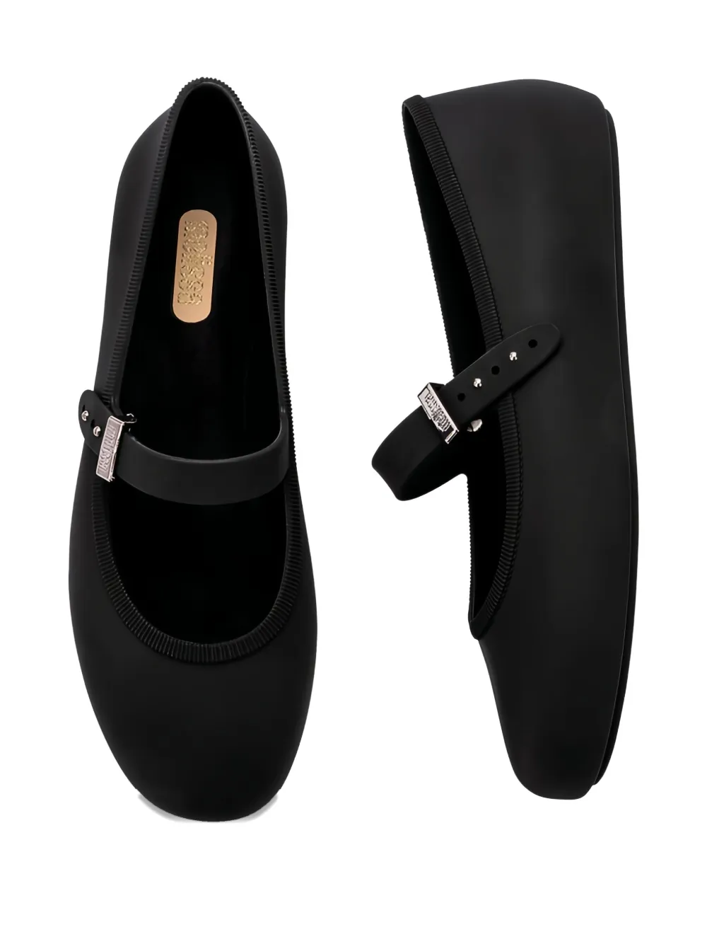Melissa Soft Buckle-strap Ballerinas In Black