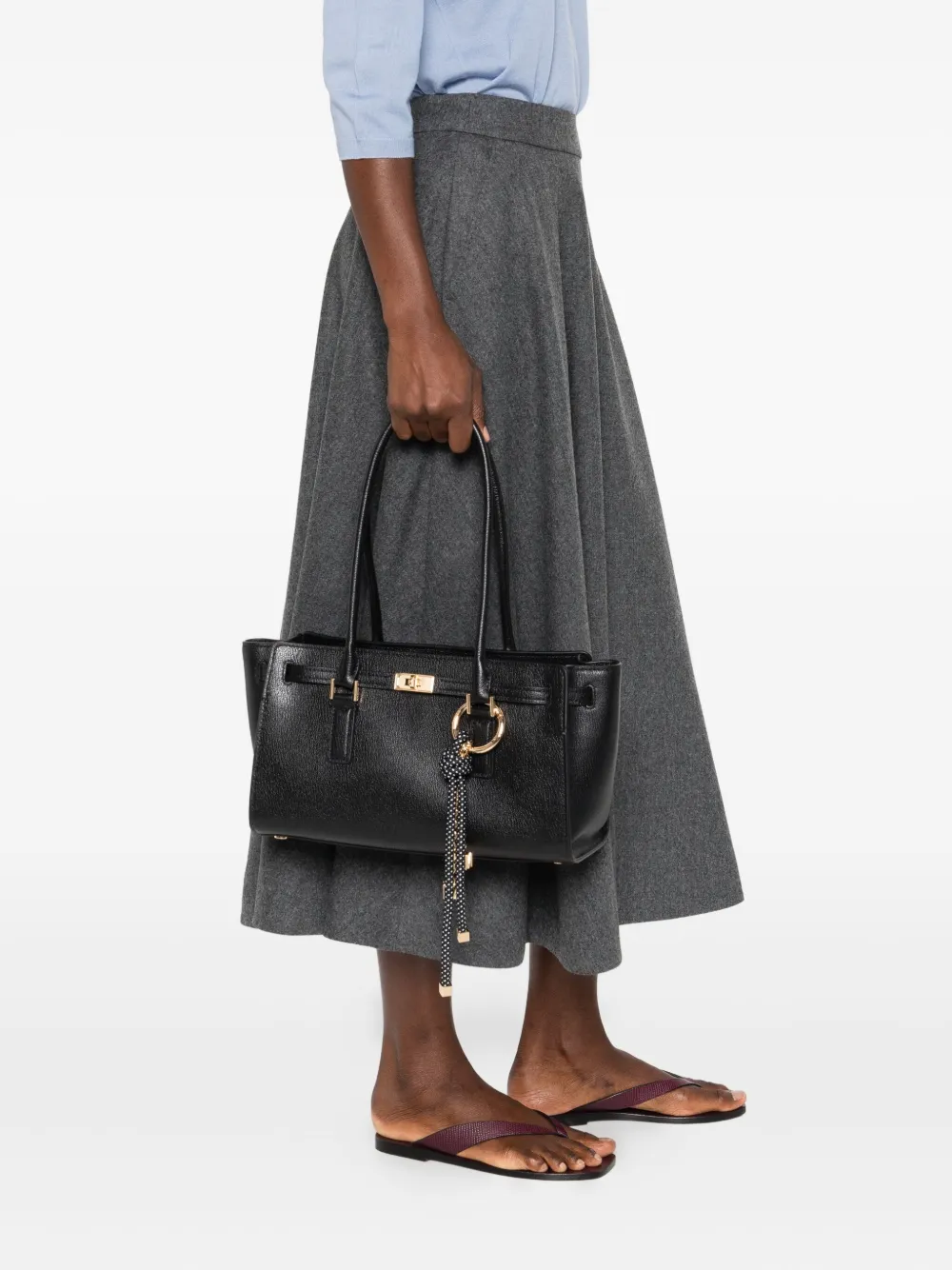 Michael Kors double-handle leather shoulder bag - Zwart