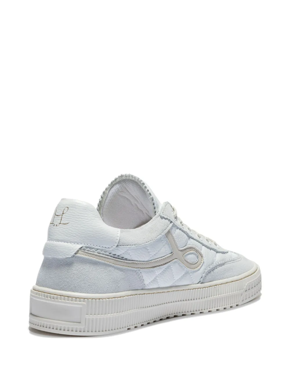 Leandro Lopes London quilted logo sneakers White
