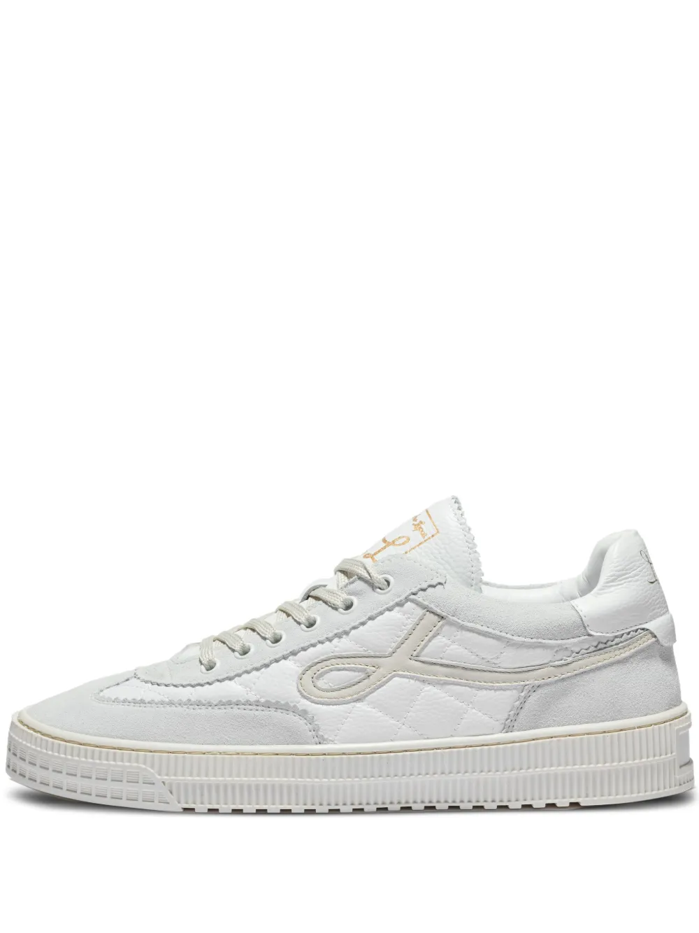 Leandro Lopes London quilted logo sneakers White