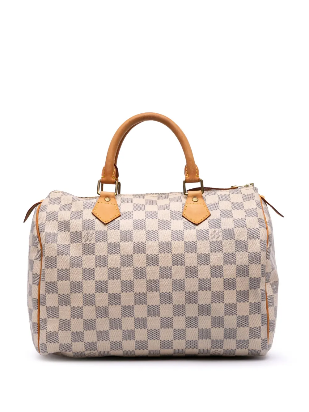 Louis Vuitton Pre-Owned 2014 ダミエ アズール スピーディ 30 ボストンバッグ - ホワイト Louis Vuitton Pre-Owned 2014 ダミエ アズール スピーディ 30 ボストンバッグ - ホワイト