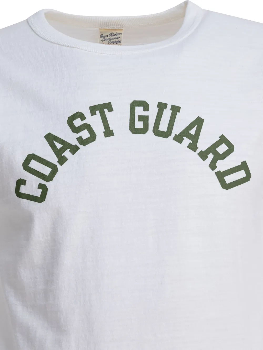  Buzz Ricksons Coast Guard Print T-shirt - White 