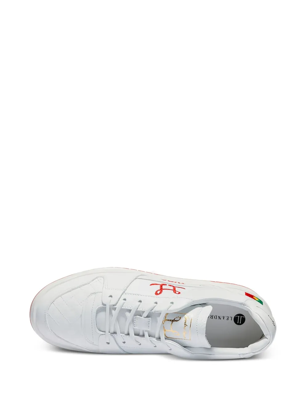 Leandro Lopes Tony embroidered-flag sneakers White