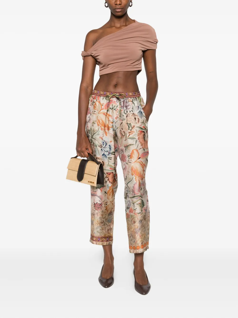 Pierre-Louis Mascia floral-print embroidered trousers | Cropped Pants | Image 2