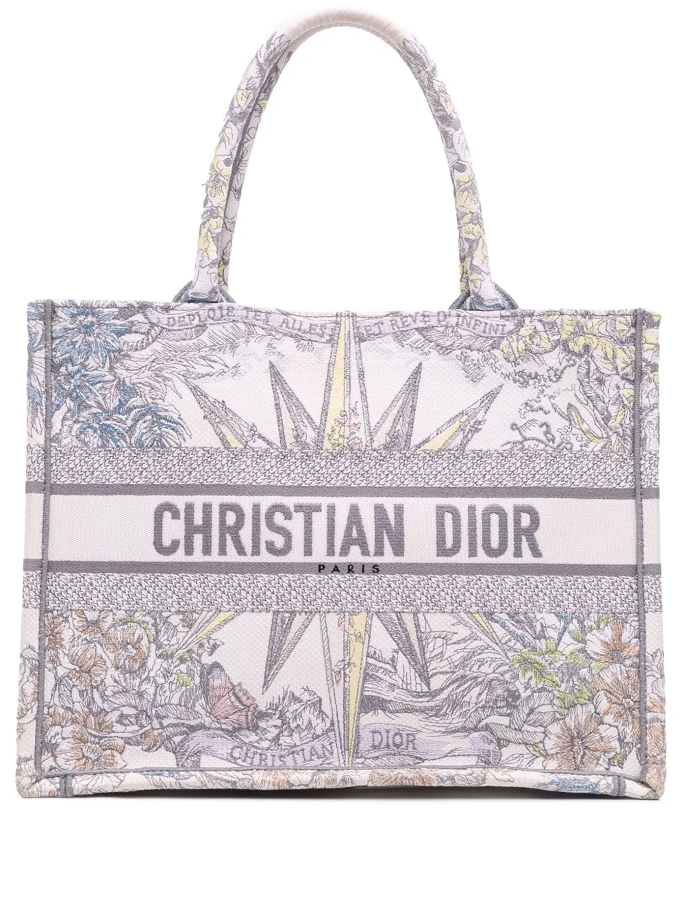 Pre-owned Dior 2022 Medium Reve D Infini Book Tote Bag In Purple