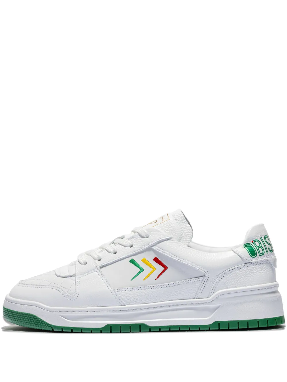 Leandro Lopes Tony arrow-detail leather sneakers White