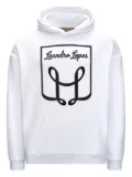 Leandro Lopes logo-print hoodie - White