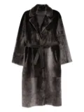 Manzoni 24 sheepskin belted coat - Grey