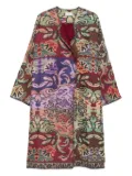 Pierre-Louis Mascia geometric-pattern wool coat - Red