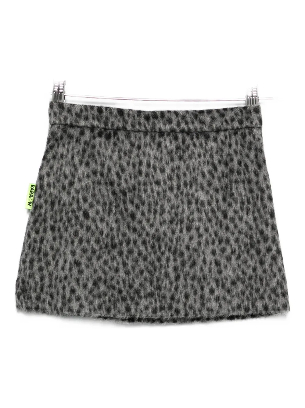 Barrow Spotted Wool Skirt In Gray